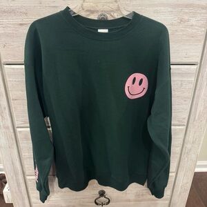 Women Green Smiley Face Shirt